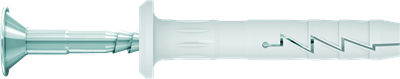 FX Spikplugg nylon med stor krage 6x60mm Rostfri A2 [100st/paket]